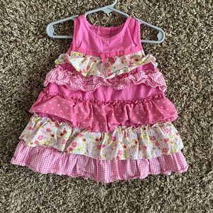 Pink ruffle toddler dress